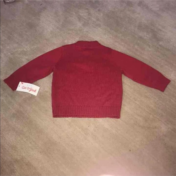 Baby Cat & Jack Red Baby Boy Sweater 12M NWT - Picture 4 of 4
